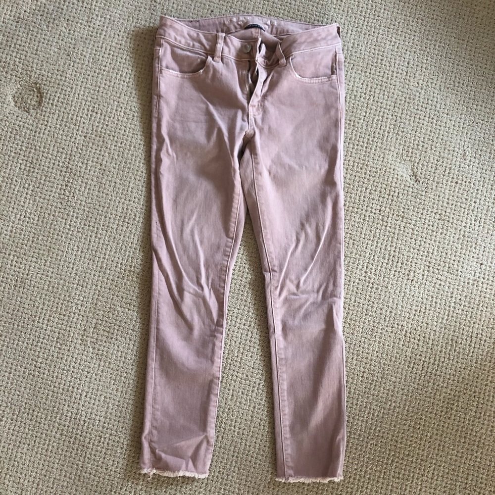 Light pink crop American Eagle jeans